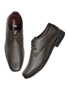 vegan leather brown formal shoe for men