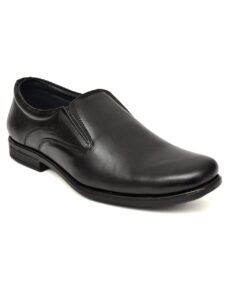 black vegan leather formal shoe for men